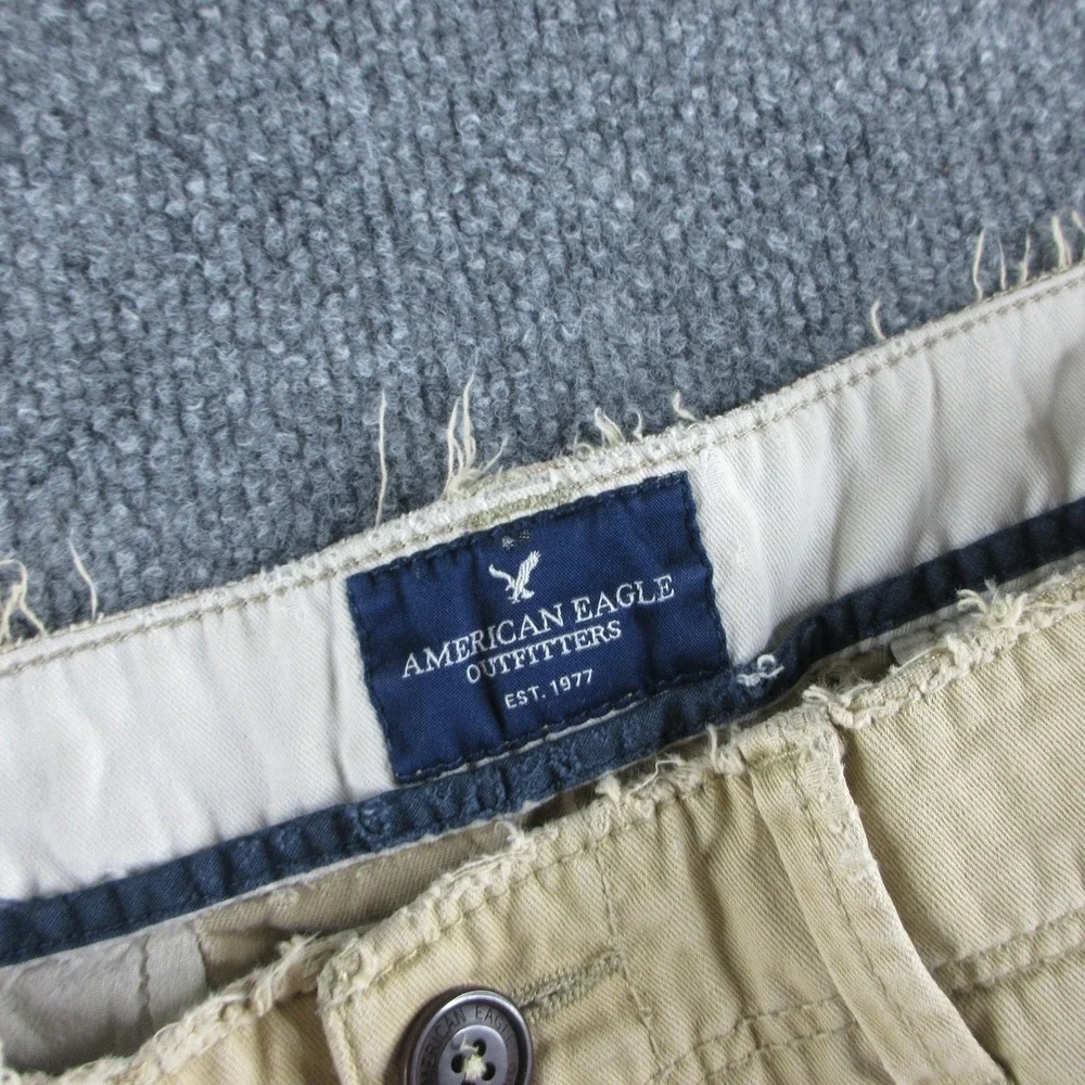 American Eagle Outfitters Pants Mens 36x32 Beige Relaxed Straight Distressed